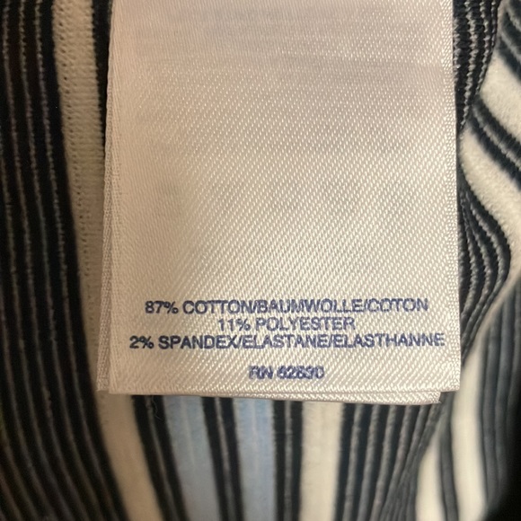 Lands’End Textured Striped Dress w/Round Neckline & 3/4 Length Sleeves Size 14 - Picture 5 of 6